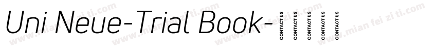 Uni Neue-Trial Book字体转换